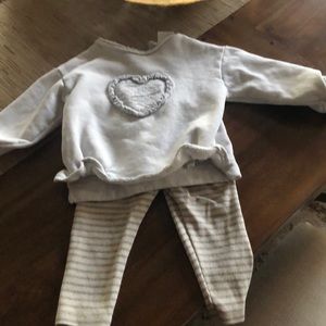 Zara 9-12 blue two piece